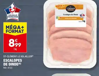 ALDI ST-CLÉMENT LE VOLAILLER ESCALOPES DE DINDE offre