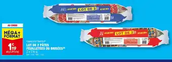 ALDI TOQUES ET TARTES LOT DE 2 PÂTES FEUILLETÉES OU BRISÉES offre