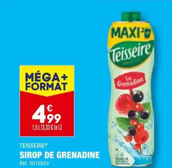 ALDI TEISSEIRE SIROP DE GRENADINE offre