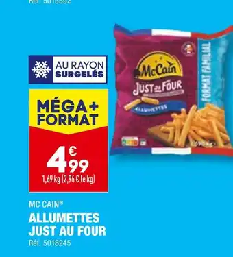 ALDI MC CAIN ALLUMETTES JUST AU FOUR offre