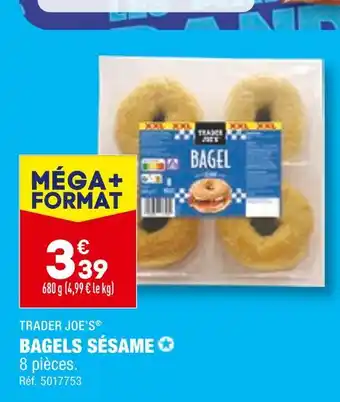 ALDI TRADER JOE’S BAGELS SÉSAME offre