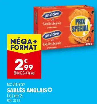 ALDI MC VITIE’S SABLÉS ANGLAIS offre