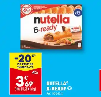 ALDI NUTELLA NUTELLA B-READY offre