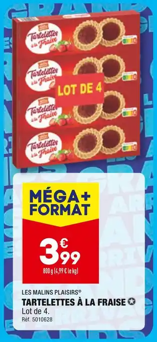 ALDI LES MALINS PLAISIRS TARTELETTES À LA FRAISE offre
