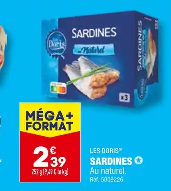 ALDI LES DORIS SARDINES offre