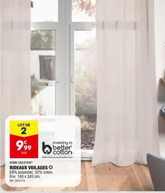 ALDI HOME CREATION RIDEAUX VOILAGES offre