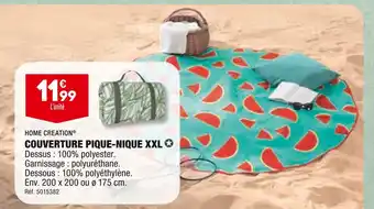 ALDI HOME CREATION COUVERTURE PIQUE-NIQUE XXL offre
