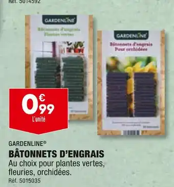 ALDI GARDENLINE BÂTONNETS D’ENGRAIS offre