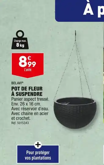 ALDI BELAVI POT DE FLEUR À SUSPENDRE offre