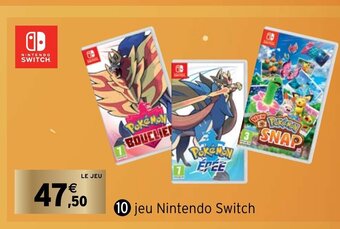 Intermarché Jeu Nintendo Switch offre