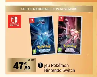 Intermarché Jeu Pokèmon Nintendo Switch offre