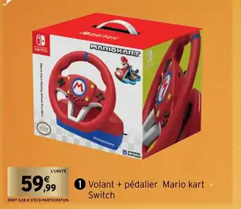 Volant + Pèdalier Mario Kart Switch