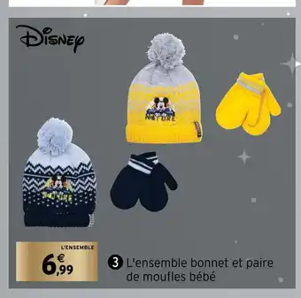 Intermarché L'Ensemble Bonnet Et Paire De Moufles Bèbè offre