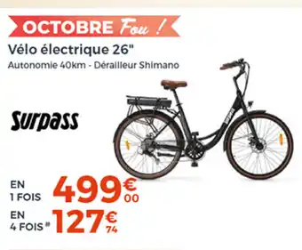 Cdiscount Vèlo èlectrique 26" offre