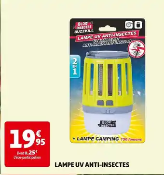 Auchan BLOQ' INSECTES LAMPE UV ANTI-INSECTES offre