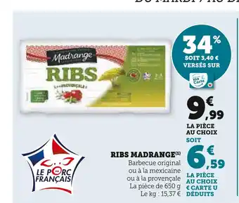 Super U MADRANGE RIBS offre