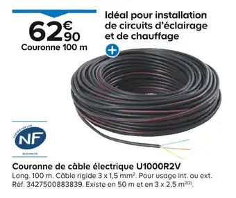 Castorama Couronne de câble électrique U1000R2V offre