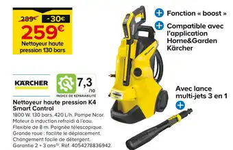 Castorama Karcher Nettoyeur haute pression K4 Smart Control offre