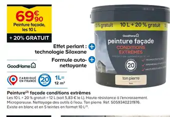 Castorama GoodHome Peinture(2) façade conditions extrêmes offre