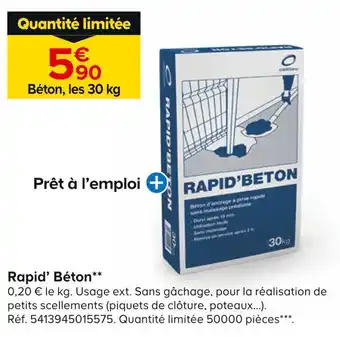 Castorama Rapid’ Béton offre