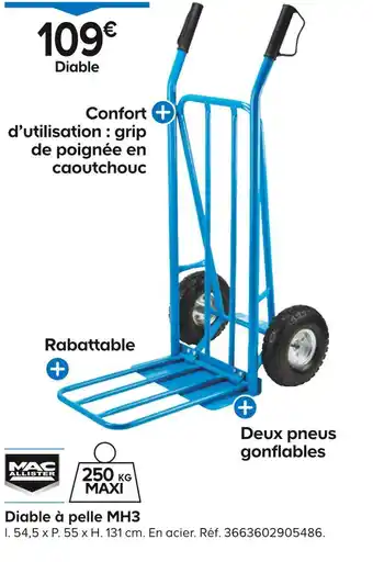 Castorama MAC ALLISTER Diable à pelle MH3 offre