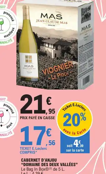 CABERNET D'ANJOU "DOMAINE DES DEUX VALLÉES"