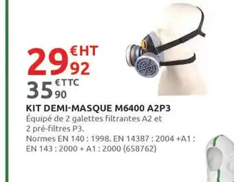 Rural Master KIT DEMI-MASQUE M6400 A2P3 offre