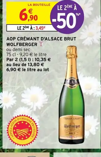 Intermarché Express AOP CRÉMANT D'ALSACE BRUT WOLFBERGER I offre