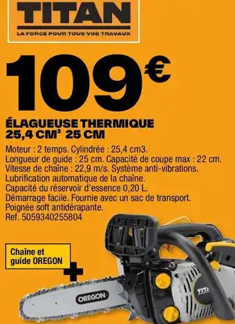 Brico Dépôt ÉLAGUEUSE THERMIQUE 25,4 CM³ 25 CM offre