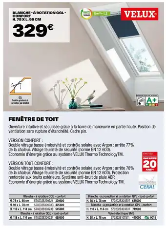 Brico Dépôt FENÊTRE DE TOIT offre