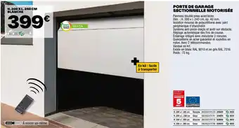PORTE DE GARAGE SECTIONNELLE MOTORISÉE