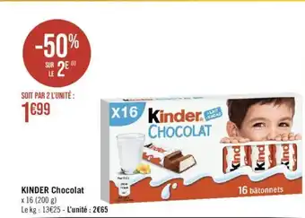 Casino Supermarchés KINDER Chocolat offre