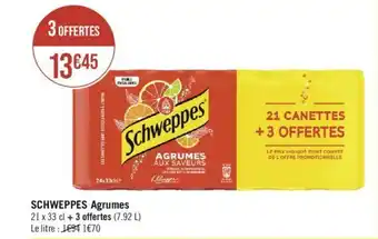 Casino Supermarchés SCHWEPPES Agrumes 21 x 33 cl offre