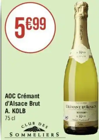 Casino Supermarchés AOC Crémant d'Alsace Brut A. KOLB offre