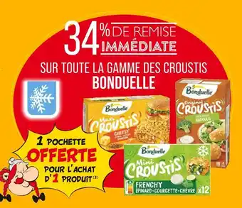 Match BONDUELLE 34% DE REMISE IMMÉDIATE SUR TOUTE LA GAMME DES CROUSTIS BONDUELLE offre