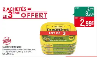 Match PARMENTIER SARDINES offre