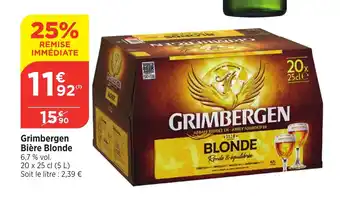 Maximarché Grimbergen Bière Blonde offre