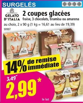 Norma GELATO D'ITALIA 2 coupes glacées offre