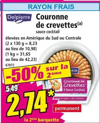 Norma Delpierre Couronne de crevettes sauce cocktail offre