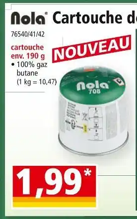 Norma Nola Cartouche de gaz offre