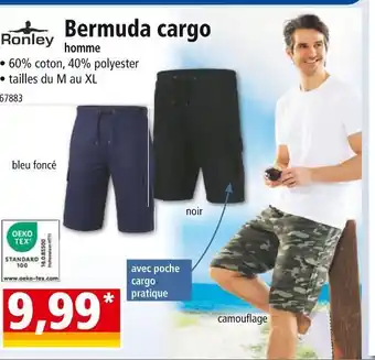 Norma Ronley Bermuda cargo homme offre