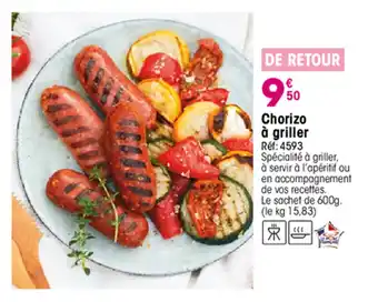 Croque Gel Chorizo à griller offre