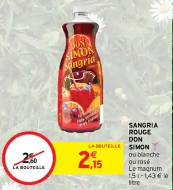 Intermarché Contact SANGRIA ROUGE DON SIMON offre