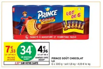 Intermarché Contact PRINCE GOUT CHOCOLAT LU offre