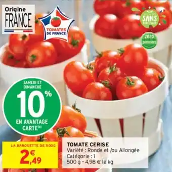 Intermarché Contact TOMATE CERISE offre