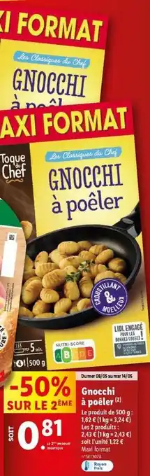 Lidl Toque du chef - gnocchi a poeler offre