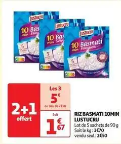 Auchan Supermarché Lustucru - riz basmati 10min offre