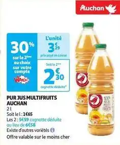 Auchan Supermarché Auchan - pur jus multifruits offre