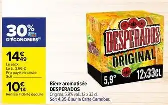 Carrefour Desperados - bière aromatisée offre