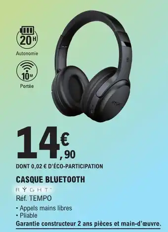 E.Leclerc CASQUE BLUETOOTH offre